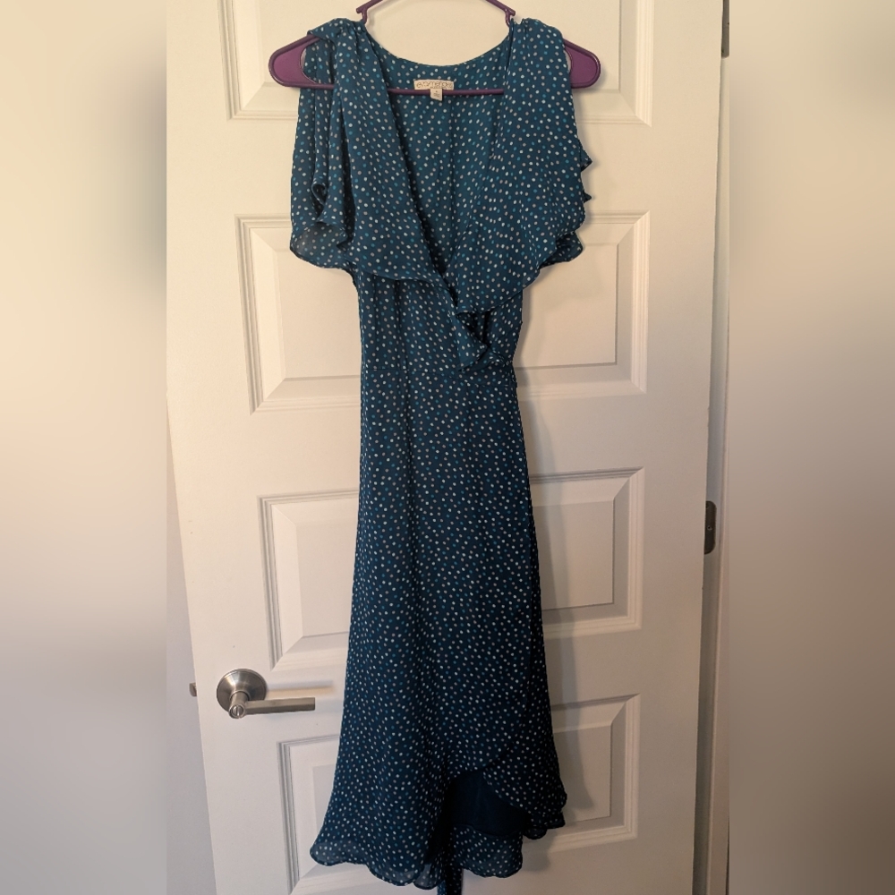 Eva Mendes for New York & Company Teal Maxi Dress